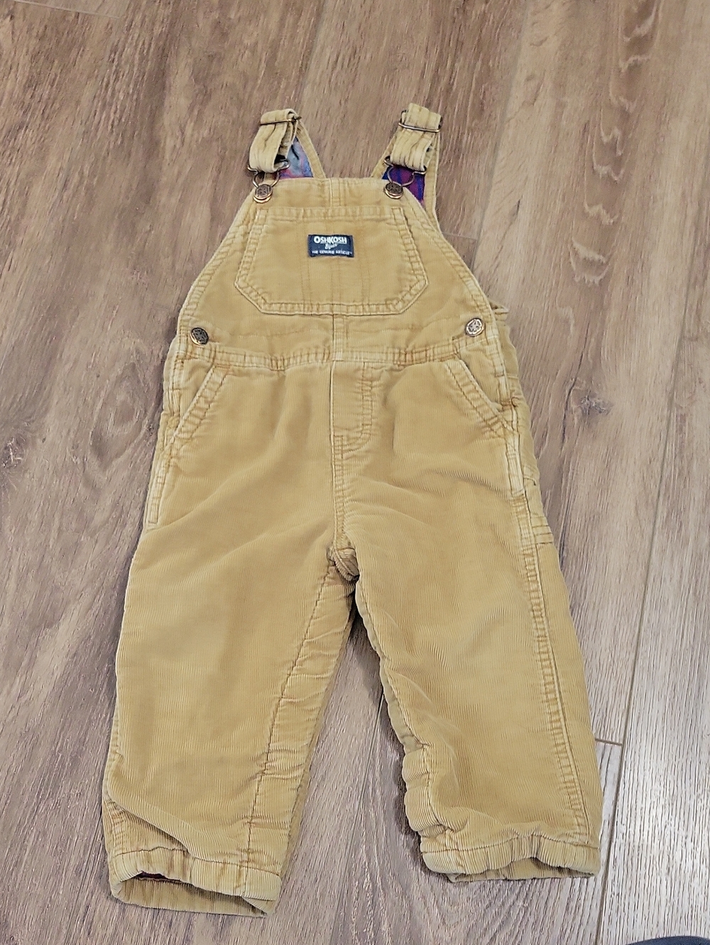 OshKosh B'gosh Tan Corduroy Overalls